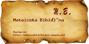 Mateicska Bibiána névjegykártya